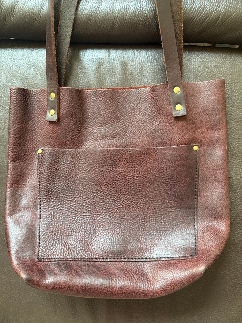 Portland Leather Oxblood Classic Small Tote 🦄 - Picture 2 of 8